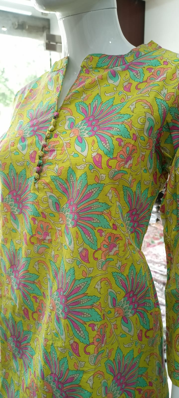 Mann Afgani Cord Set Printed Short Kurti With Bottom